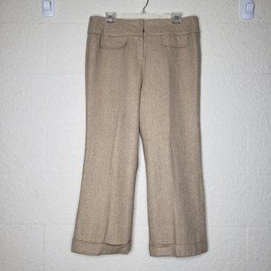 Larry Levine Gold Metallic Wool Blend Pants Sz 12